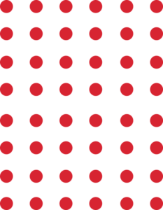 Red polka dots on black seamless pattern background.