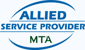 Allied Service Providers MTA logo in blue and green