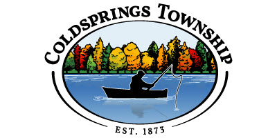 Coldsprings Township logo with canoe and autumn trees